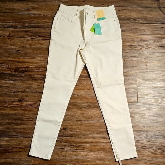 Women's St Johns Bay White Skinny Ankle Jeans Sz 8 - Picture 1 of 4